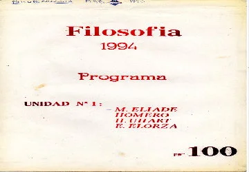 programa de filosofía